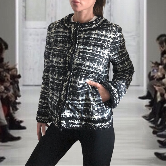 Giambattista Valli boucle tweed-print down jacket - Picture 3 of 10